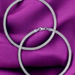 Taraash 925 Sterling Silver Ball Chain Anklets for Women-image-12