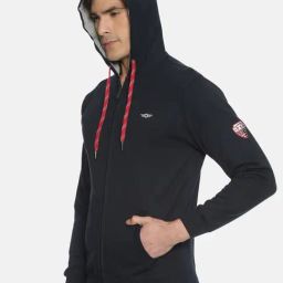 Force NXT Navy Cotton Regular fit Solid Hooded Sweatshirt-picture-36