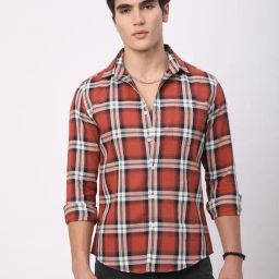 VASTRADO Core Fashion Red Checks Shirt-image-92