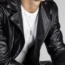 Police Silver-Plated Pretentious Ii Polished Stainless Steel Gun Cable Necklace for Men-35