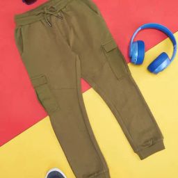 YU by Pantaloons Kids Olive Regular Fit Joggers-image-91