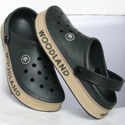 Woodland Men's Olive & Khaki Clogs-picture-7