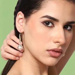 Sohi Gold Plated Party Pearls Drop Earrings-image-78