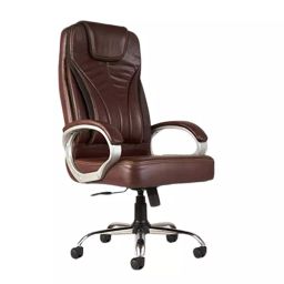 CELLBELL® Franco C51 Wooden Brown Leatherette High Back Revolving Chair with Pure Soft Cushioned Arm Rest & Height Adjustable High Back Boss Office Chair-picture-27
