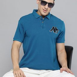 Aeropostale Brand Logo Applique Detailed Polo Collar Pure Cotton T-shirt-picture-5