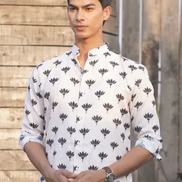 SHIWAM ETHNIX Men Opaque Printed Casual Shirt-image-56