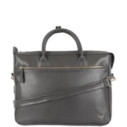 Baggit Algor Grey PU Solid Laptop Messenger Bag-24