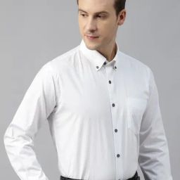 Hancock White Cotton Slim Fit Shirt-image-15