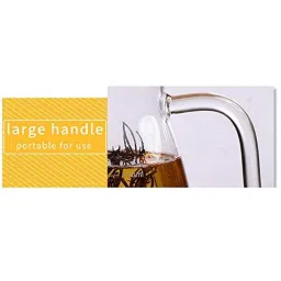 Femora Borosilicate Glass Oil Dispenser & Stoppers Bottle with Handle (1000 ml) - Set of 1 image 2