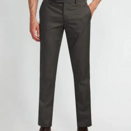 Arrow Grey Slim Fit Trousers-image-45