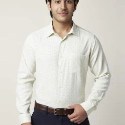 YU by Pantaloons Light Green Slim Fit Printed Shirt-image-40