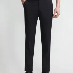Arrow Grey Slim Fit Trousers-image-92