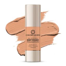 Colors Queen Oil Control Base Foundation Golden Beige - 30 ml-picture-0