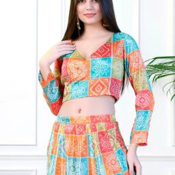 NEUDIS Multicolor Printed Crop Top-10