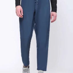 Dida Blue Polyster Regular Fit Solid Trackpant-image-76