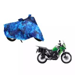 Auto Pearl Waterproof Two Wheeler Cover For Kawasaki Versys-X 300 (Blue)-image-98