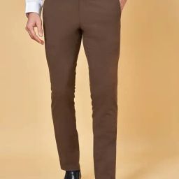 Peregrine by Pantaloons Bison Slim Fit Trousers-image-22
