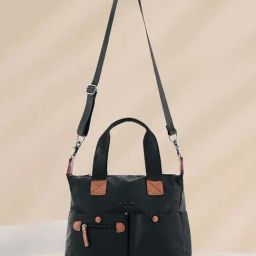 Fastrack Black Solid Medium Satchel Handbag-picture-11