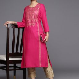 Varanga Ethnic Motifs Printed Block Print Kurta-2