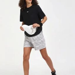 Reebok Grey Slim Fit Printed Sports Shorts-28
