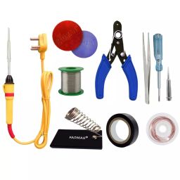 Fadman 10 In 1 Half Yellow & Red Soldering Iron Kit 25 W Corded Flat Copper & Iron Tip-10