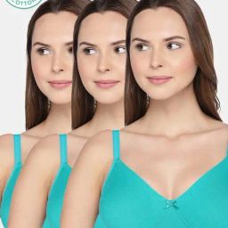 Inner Sense Green Cotton Seamless Bra - Pack Of 3-picture-48