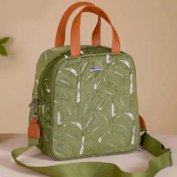 Nestasia High-Quality Insulated Velvet Green Lunch Bag With Adjustable Shoulder Strap & Handles-picture-32