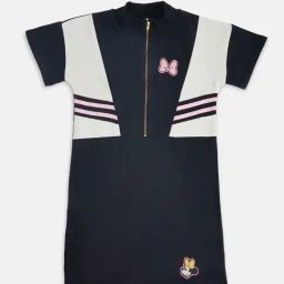 Pantaloons Junior Navy & White Color Block Frock-picture-4