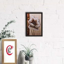 eCraftIndia Beautiful Flower Design Matt Textured UV Art Painting-28