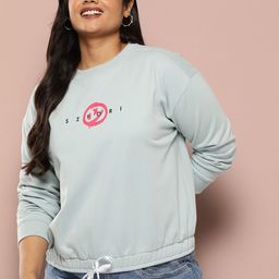 Sztori Plus Size Printed Sweatshirt-23