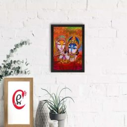 eCraftIndia Radha Krishna Matt Textured UV Art Painting-image-99