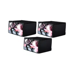 Stylista Set of 3 Black & White Waterproof Zippered Storage Bag Organizer-19