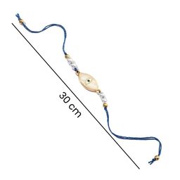 SALTY Set Of 4 Beaded Evil Eye Rakhis With Greeting Card & Roli Chawal image 2