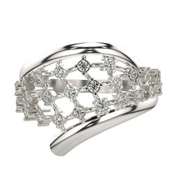 VALANOVA White Gold Plated Sterling Silver Certified 0.33 Ct Lab Grown Diamond Ring-image-64