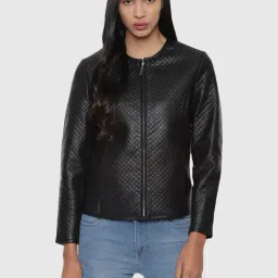Van Heusen Black Quilted Pattern Jacket-picture-14