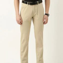 Peter England Casuals Beige Slim Fit Trousers-picture-39