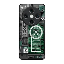 QRIOH Green Camo Circuit Oppo Find X8 Pro Impact Resistant Back Case-picture-36
