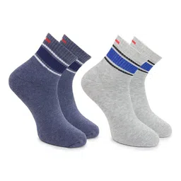 BAESD Men Pack Of 2 Cotton Ankle-Length Socks-image-5