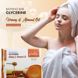 PABLO Set Of 4 Glycerine Honey & Watermelon Bathing Soap Bar For Extra Glow - 75g Each image 3