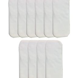 Chinmay Kids Baby Insert Pads Reusable Soft 5 Layers Inserts For Baby Cloth Diaper High Absorbing Washable Liners Set Of 10 - White-16