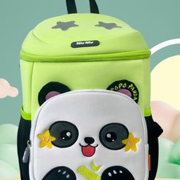 Cots and Cuddles Cute 3D Panda Design Backpack for Kindergarten Kids (Green) - 11 Inch-16