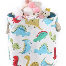 House of Quirk Round Laundry Basket, Cute Cartoon Kids Nursery Hamper,Boys Toy Storage Organizer,Childern Cloth Storage Basket,Baby Laundry Hamper,Nursery Bin Box Room Decoration (White)-image-28