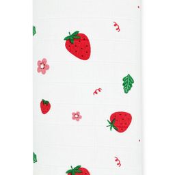Zizuka Cotton Muslin Baby Swaddle Wrap Strawberry Print - Red-image-14