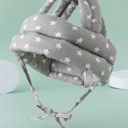 Fab N Funky Baby Helmet with Star Print - Grey-6