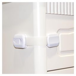 Safe-O-Kid Adjustable Medium Multi-Purpose Child Safety Lock White, Pack of 10-26