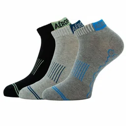 Aeropostale Men Pack Of 3 Striped Flat Knit Ankle-Length Socks-image-76