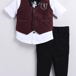 LITTLE COLLARS Boys Single-Breasted Three-Piece Suit-picture-29