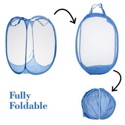 Kuber Industries Blue Laundry Bag With Handle image 3