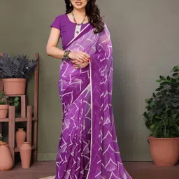 WINKLECART Printed Pure Georgette Block Print Saree-picture-8