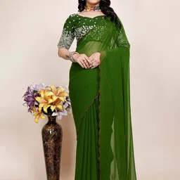 K 5 Fashion Embroidered Pure Georgette Saree-picture-43